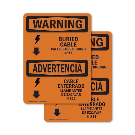 Signmission Safety Culture Sign, 7 in Width, Aluminum, Rectangle, Bilingual OS-2PACK-WS-A-710-L-12508